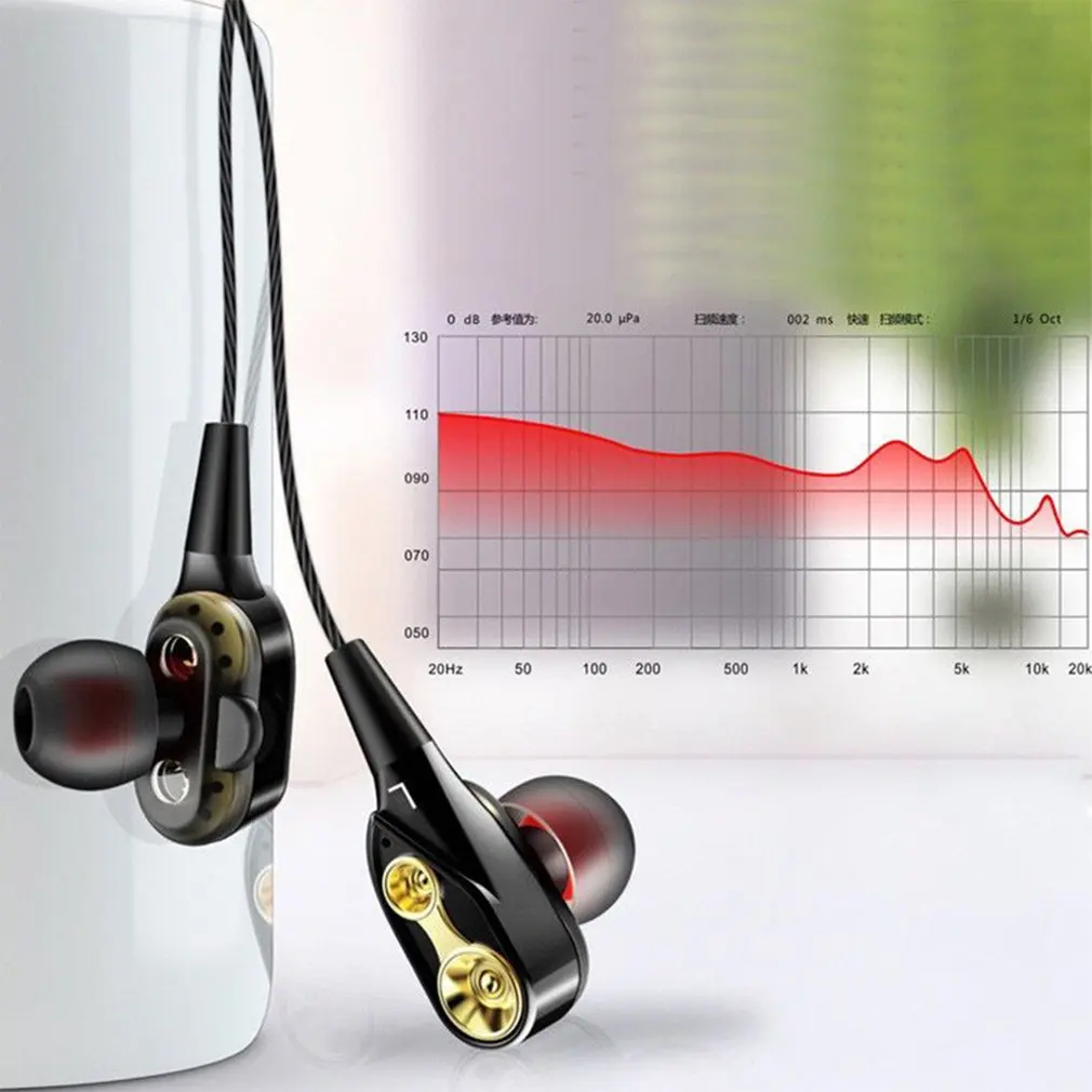 2022 novo magnético com fio estéreo in-ear fones de ouvido super bass dupla unidade fone de ouvido fones de ouvido para huawei samsung telefone inteligente