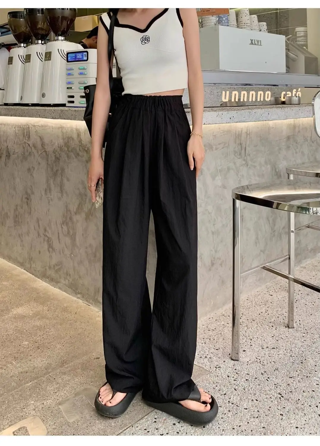 Yamamoto Pants Instagram Trendy Versatile Women's New 2024 Super Hot Wide Leg Pants Summer Thin Pants Loose Casual Pants