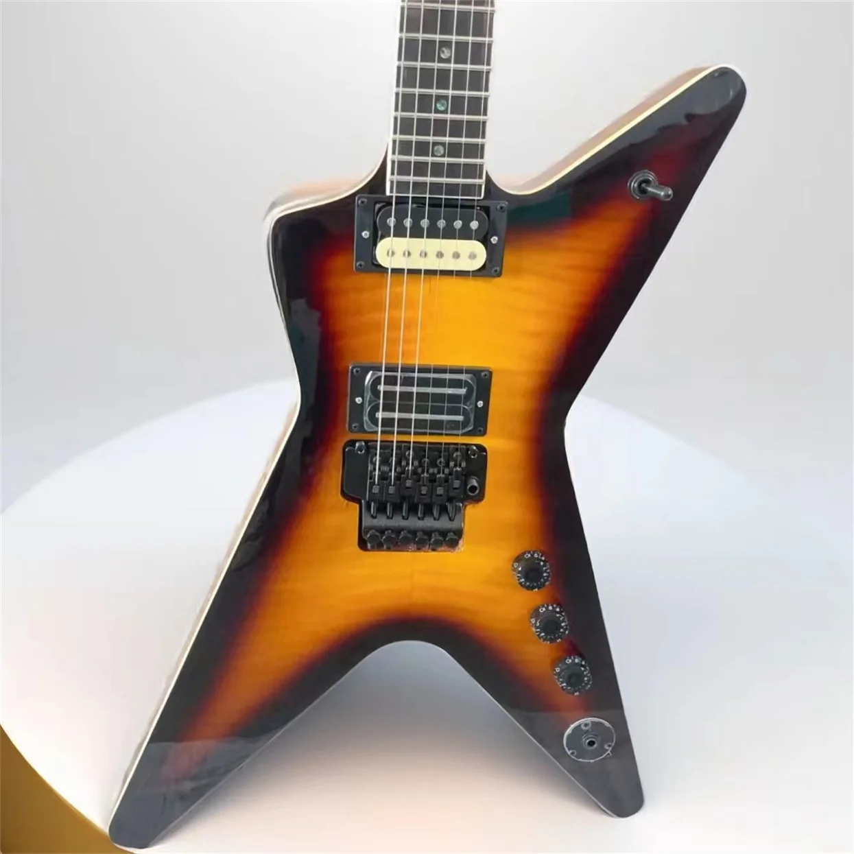 Custom Dimebag Darrel The Dean ML Type Shaped Electric Guitar Sunset Color Veneer