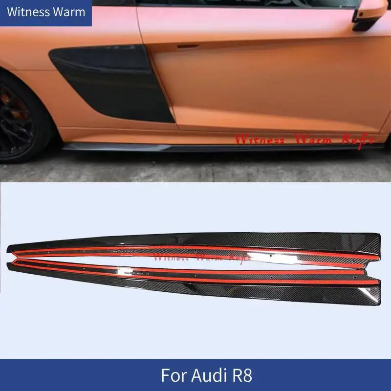 Kit de carrosserie en fibre de carbone FRP, jupes latérales, tabliers latéraux, séparateurs Jules, Audi R8, 2016, 2017, 2018, haute qualité