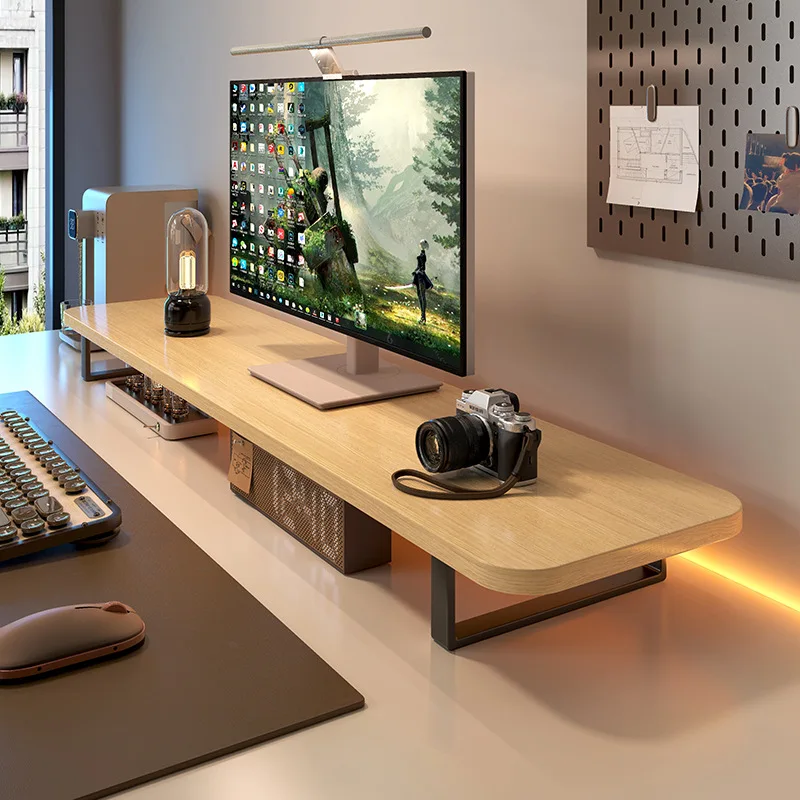 Creative Simplicity And Versatility Office Desktop Storage Rack Workstation Monitor Height Elevated Support  Load-bearing Shelf