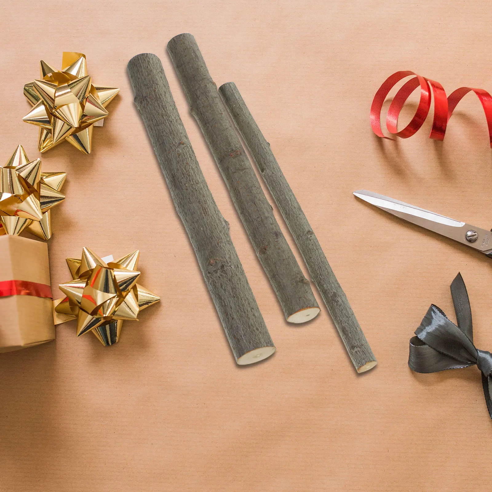 

7pcs Christmas Pine Cone Sticks Diy Wooden Craft Sticks For Straight Edge Safe Painting Pyrography Decoupage Projects