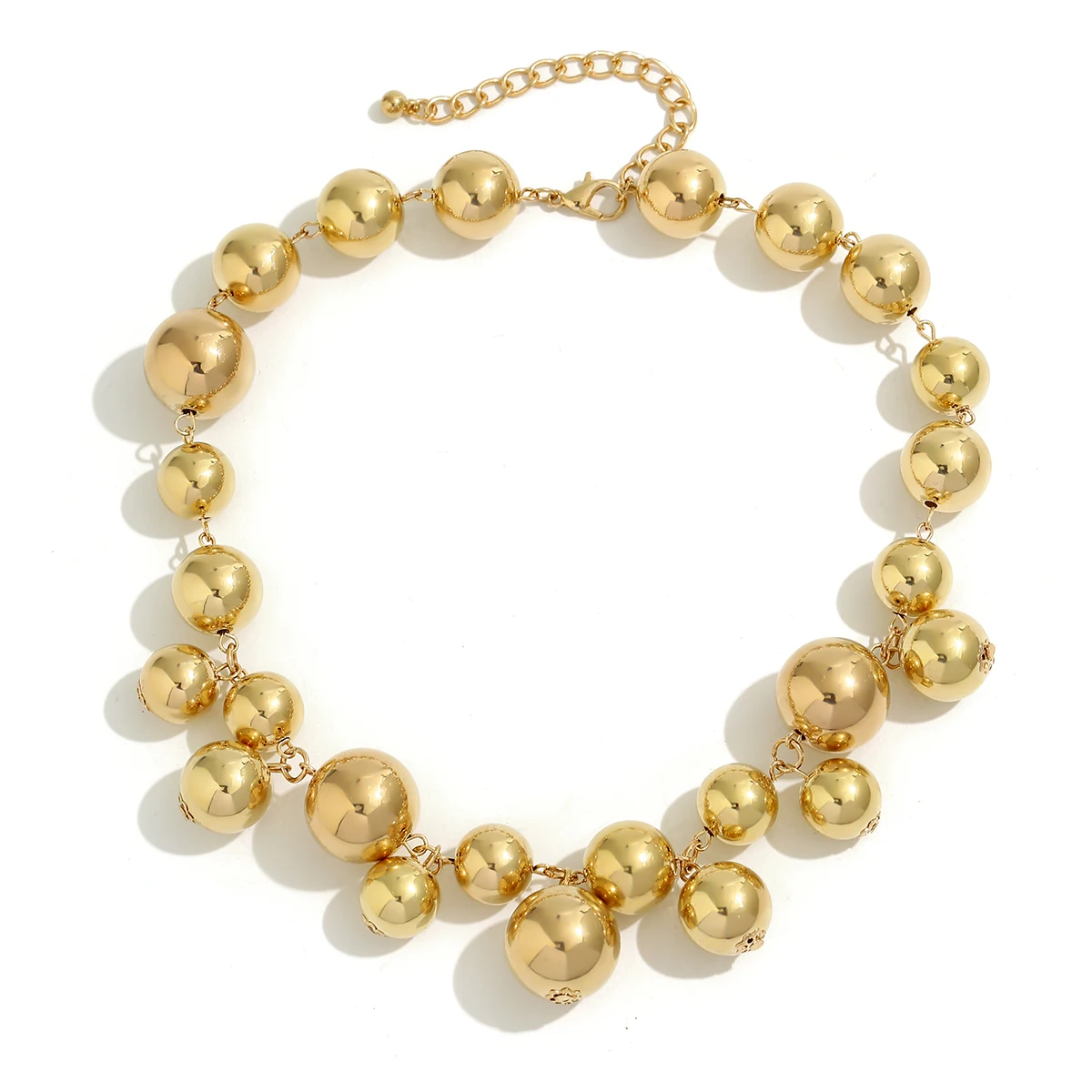 Exaggerated Acrylic CCB Big Ball Bead Chain Necklace for Women Wed