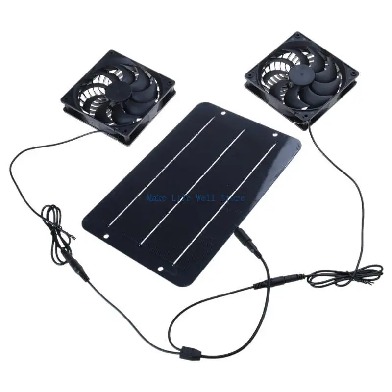  Solar Electric Ventilator Double Fan System Effective Cooling for Your Space