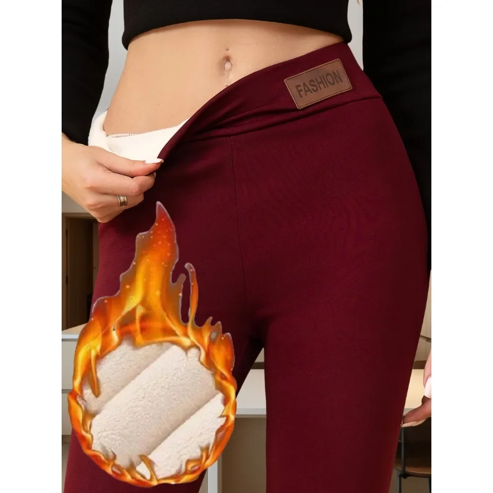 

Fall and winter fleece padded leggings warm cold-proof high-waisted comfortable leggings shape-shaped stretch yoga sweatpants