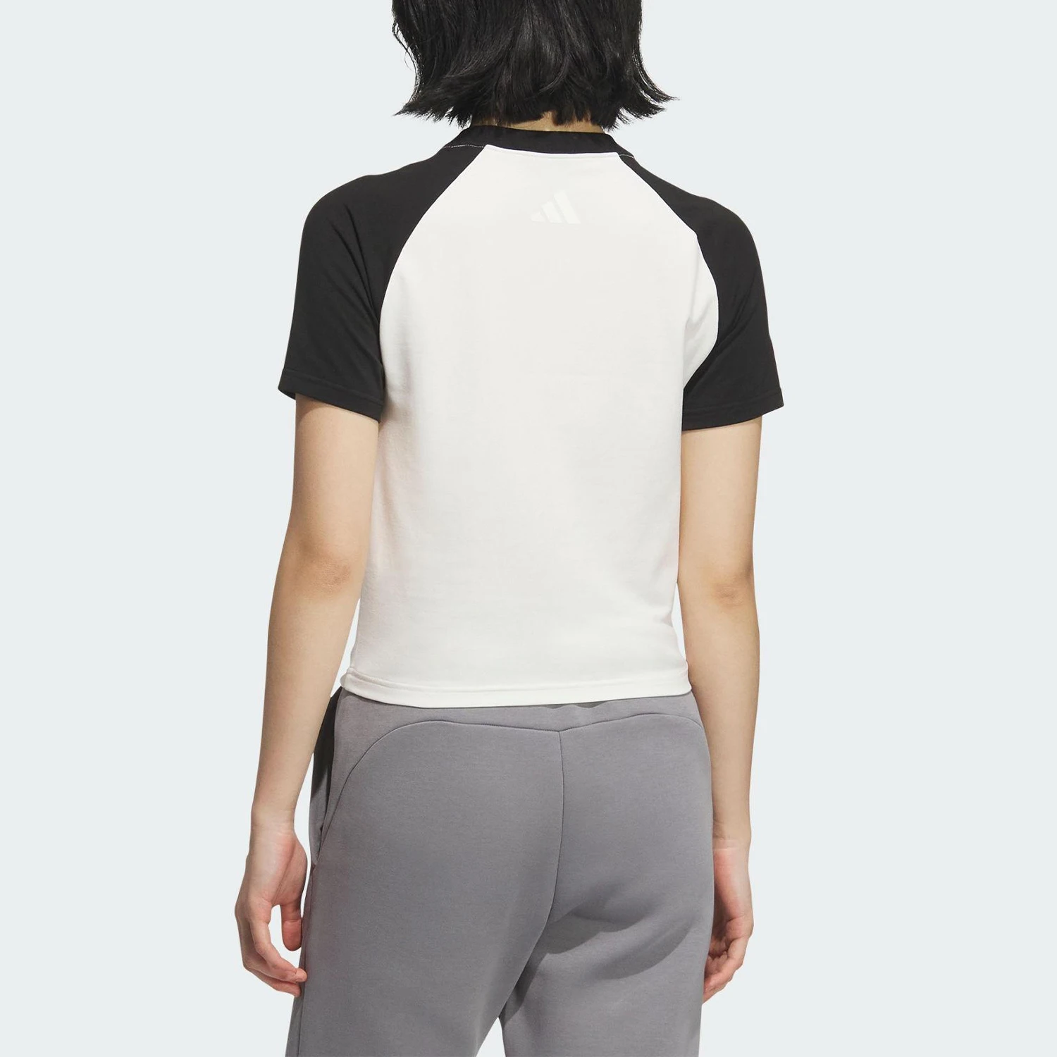 Adidas genuine summer women's spliced short casual short sleeves KC0973