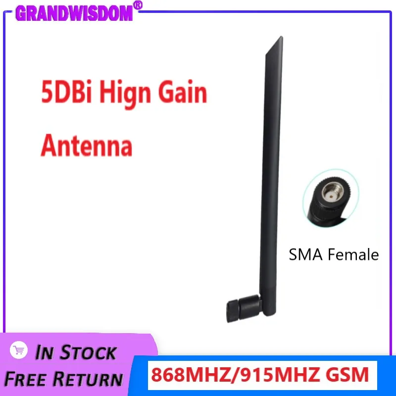 

GRANDWISDOM 1-2pcs 868mhz antenna 5dbi sma female 915mhz lora antene iot module lorawan signal receiver antenne gsm booster