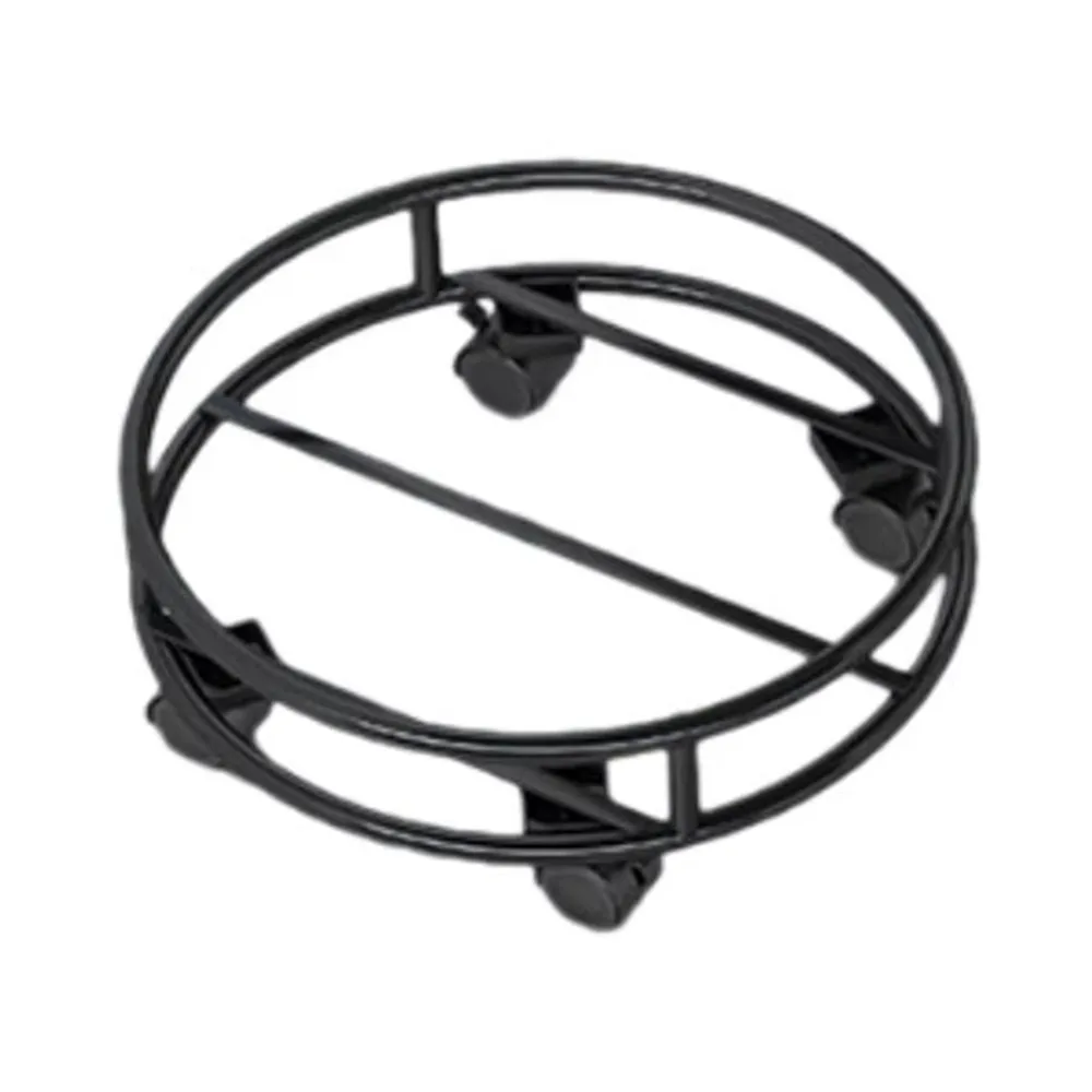 

Sturdy Construction Rolling Plant Pot Stand Movable with Wheels Round Planter Rack Large Load Bearing Rust-proof