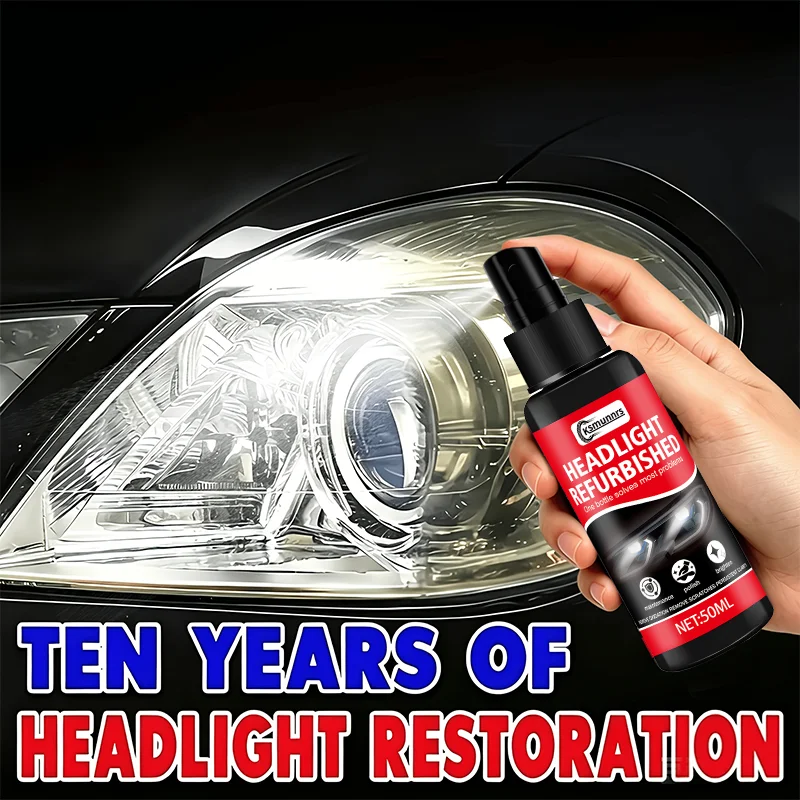 Car headlight repair paste for DIY at home: polishes headlights, fades yellowing, and clarifies hazy lenses.