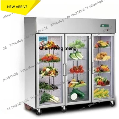 

M138 Display Cabinet Refrigerated Cabinet Double Door Fresh-keeping Cabinet Vertical Glass Door Refrigerator