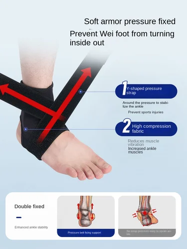Imagen 2 del producto RIGORER Soporte Deportivo para Tobillo, Protección Profesional Antiesguinces, Recuperación de Esguinces, Soporte de Compresión para Tobillo