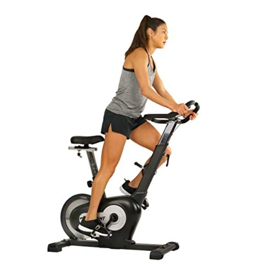 Rear Drive Magnetic Indoor Exercise Bike with LCD Monitor, 242 LB Max Weight and Tablet Holder