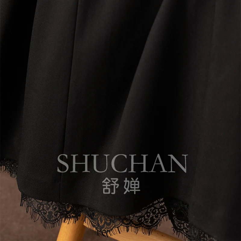 Elegant French Design Patchwork Lace A-shaped Skirt Women 27A6 Skirts for Women 2025 New Spring Summer