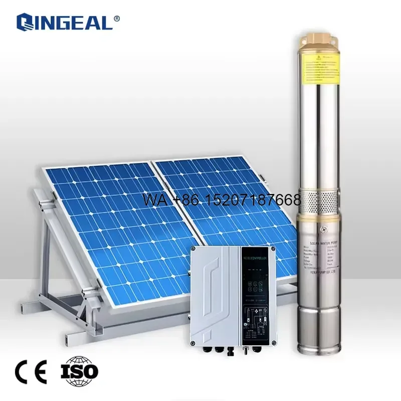 Wmwmnu for Hybrid Solar Pump 1.5hp Submersible Solar Water Pump 50m Head for Agriculture Farm Irrigation System