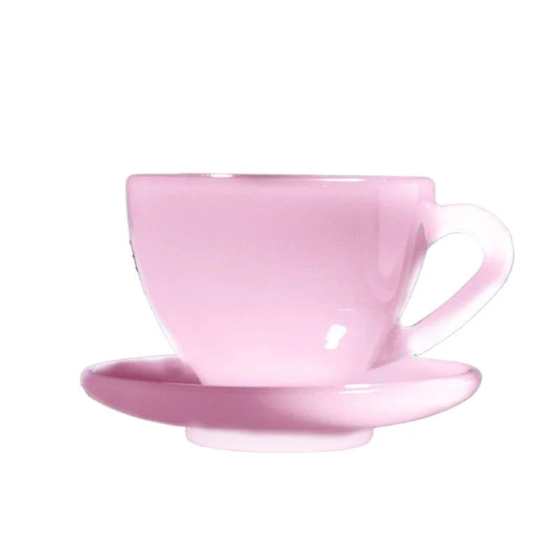 

Jade porcelain European personal glass cup transparent Chinese glass tea set color