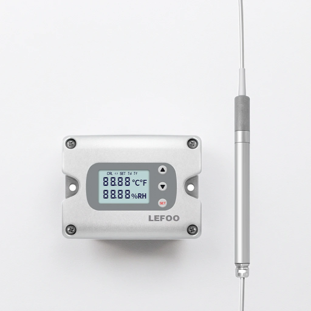 

LEFOO Analog RS485 High Temperature Humidity Sensor 180 Degree C Temp&RH Transmitter Monitoring Relay Alarm Function