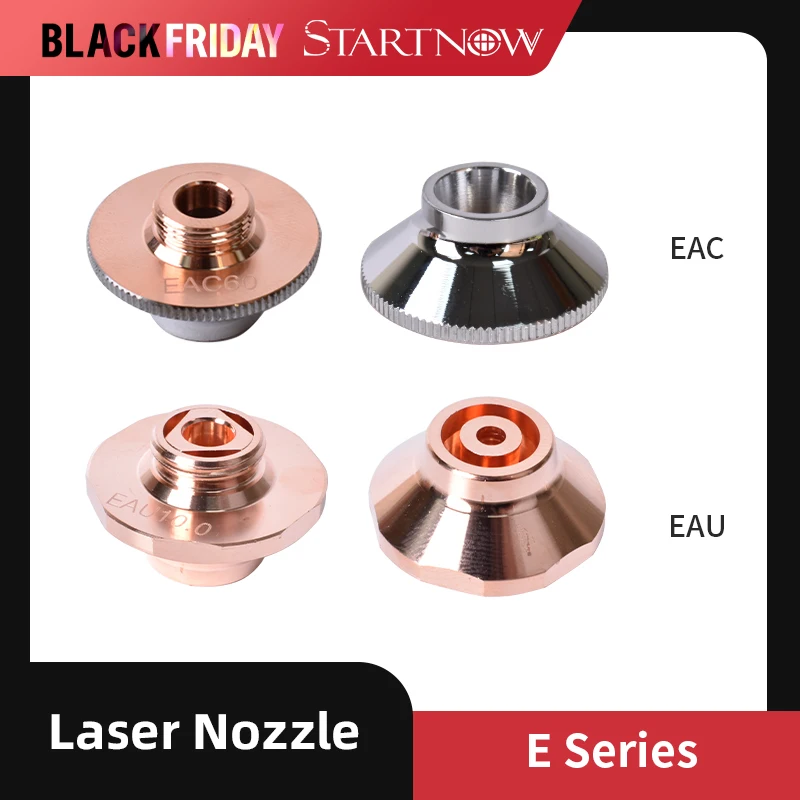 Startnow Fiber Cutting Head Laser Nozzle EAC Single Chrome-plated Layers Dia.25 Caliber 4.0 6.0 10.0mm For Precitec Laser Head