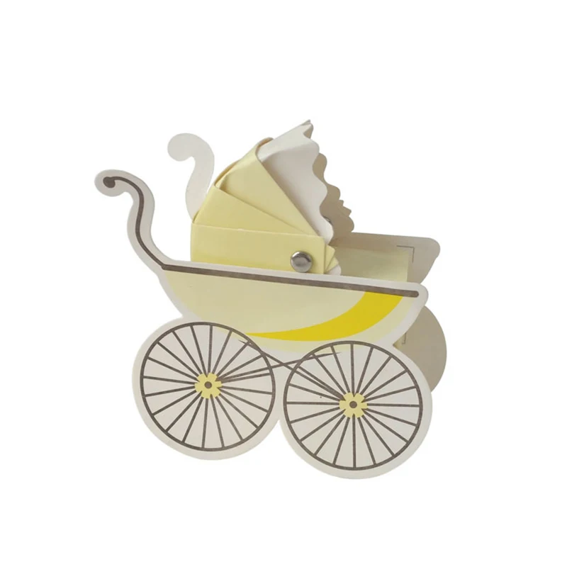 3 Styles Stroller Shape Candy Box Art Paper Sugar Coffee Tea Leaf Wrap Container Wedding Baby Shower Birthday Packing Storage