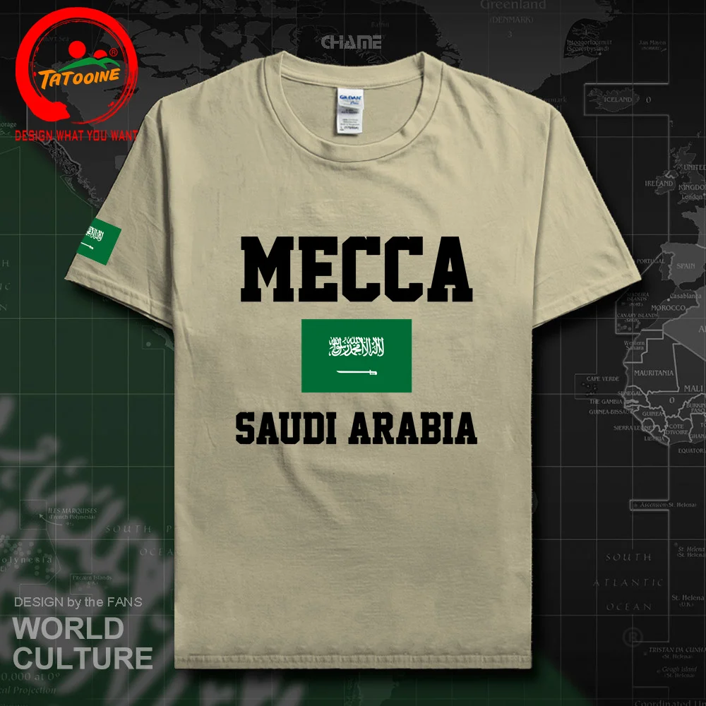 Men Saudi Arabia City Mecca Tshirt Tees O-neck SA T Shirts Men Women Boys 100% Cotton Short T-Shirt Unisex All Seasons Tee Shirt