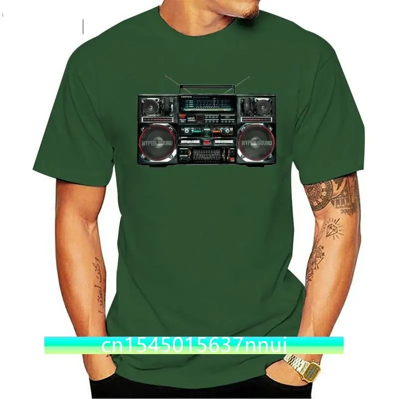 Monkey Business 80's Boombox Retro Print Fitted T-Shirt