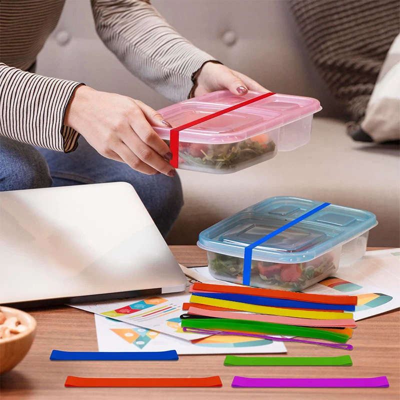 5/10Pcs Silicone Rubber Bands Planner Elastic Bands Elastic Rubber Wrapping Bands for Books, Cooking, Wrapping, Bag Wraps