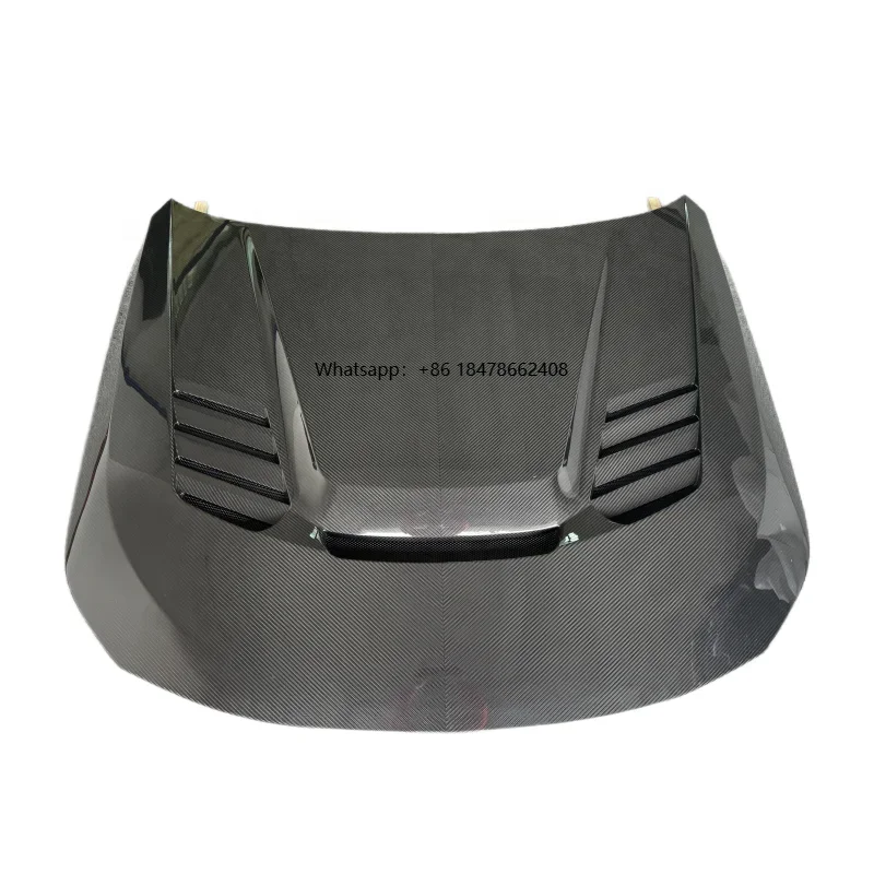 V Style Dry Carbon Fiber Front Hood Engine Cover Bonnet for G87 M2 Engine Hoods