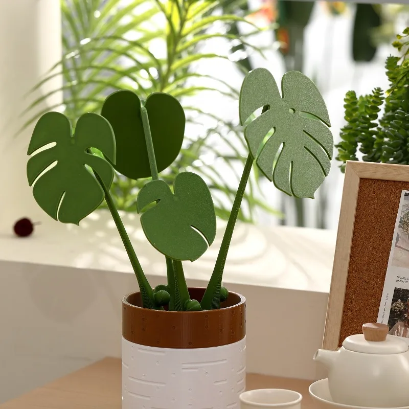 Turtle-backed Bamboo Insulation Mat Coaster Creative Dining Table Ornament Green Plants Potted Plants Magnetic Anti-scalding Mat