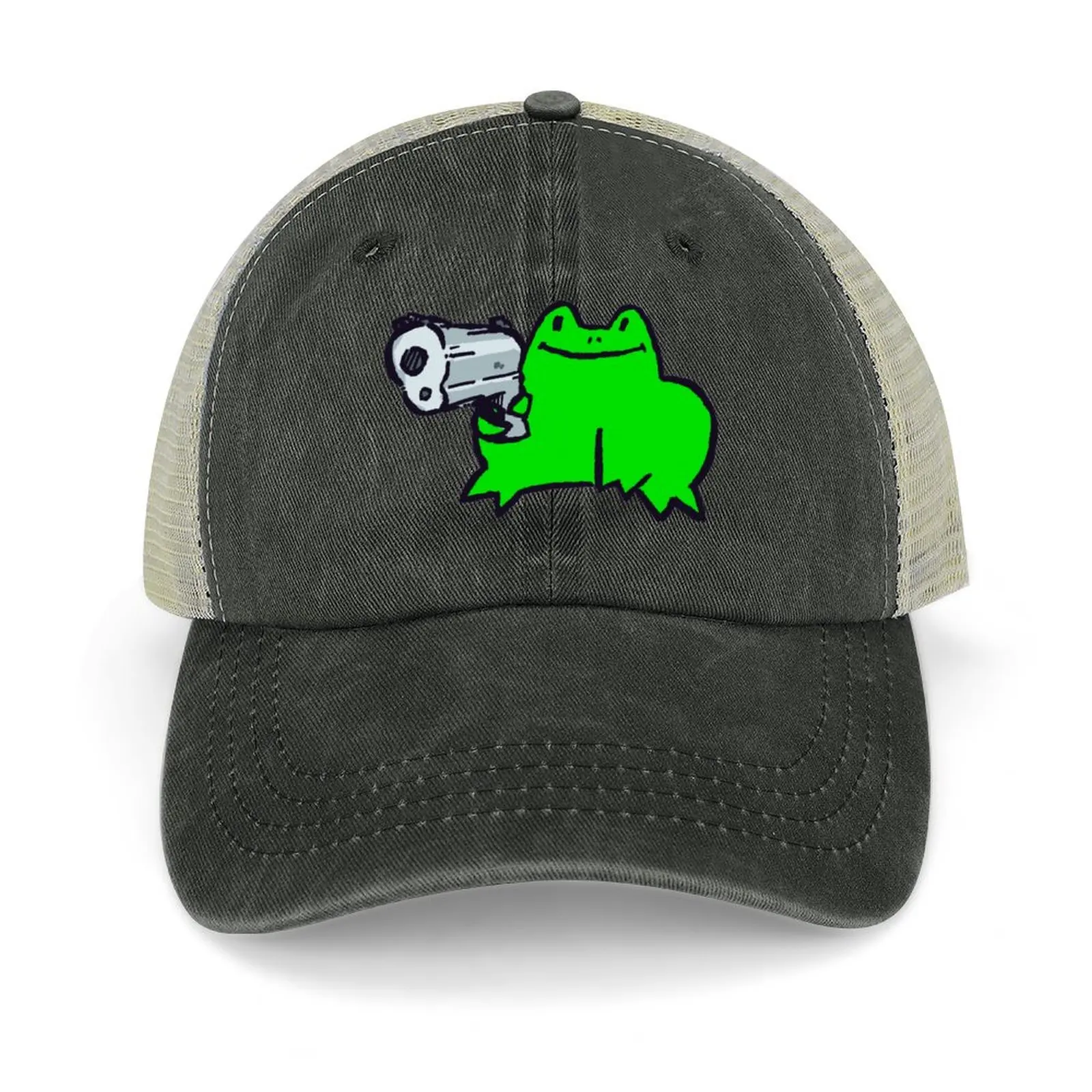

Froggy has a gun Baseball Cap Luxury man cap winter hats for men custom Hat For Women 2025 Men's