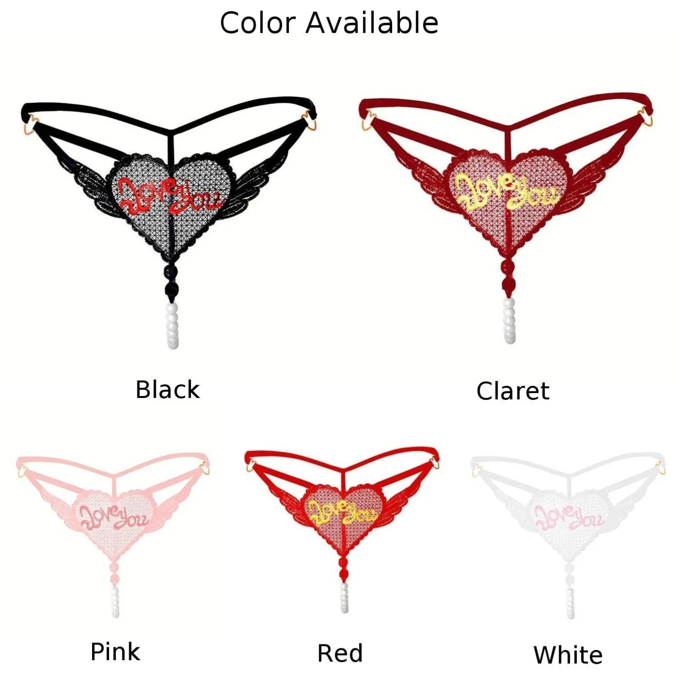 Women Sexy Lingerie Crotchless Underwear For PEARL Massage Sheer Lace Seductive Women\'s Erotic Panties G-strings Tangas Bikini