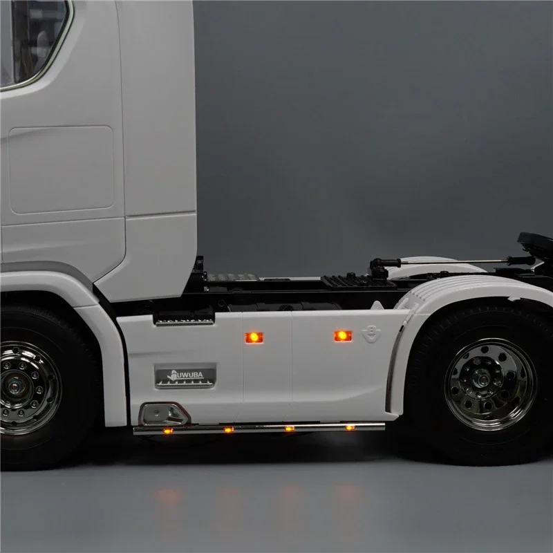 RC Truck LED Side Skirt Lights Lamp Bar for 1:14th Scale Tamiya Tipper SCANIA 770S 6X4 56368 Model Car DIY Parts