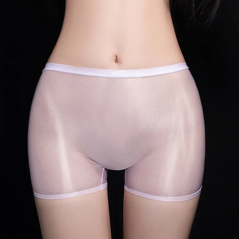 Women Sheer Seamless Boxer Lingerie For Ladies Safety Shorts Utra-Thin Transparent Smooth Underwear Panties Safety Short Pants