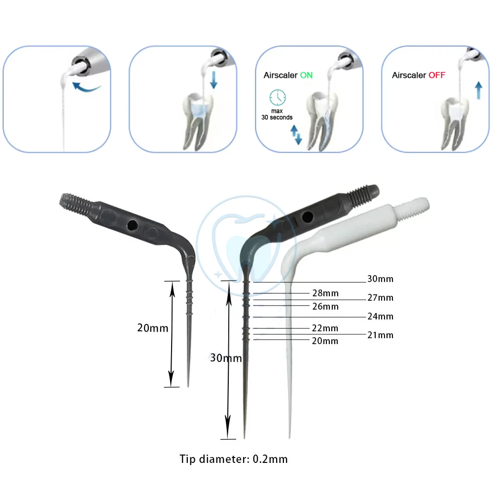 Стоматологический наконечник для воздушного скалера, активация ирригации, перио-накипи с 5 шт. Эндодонтических пластиковых наконечников, стоматологические инструменты, 2/4 отверстий