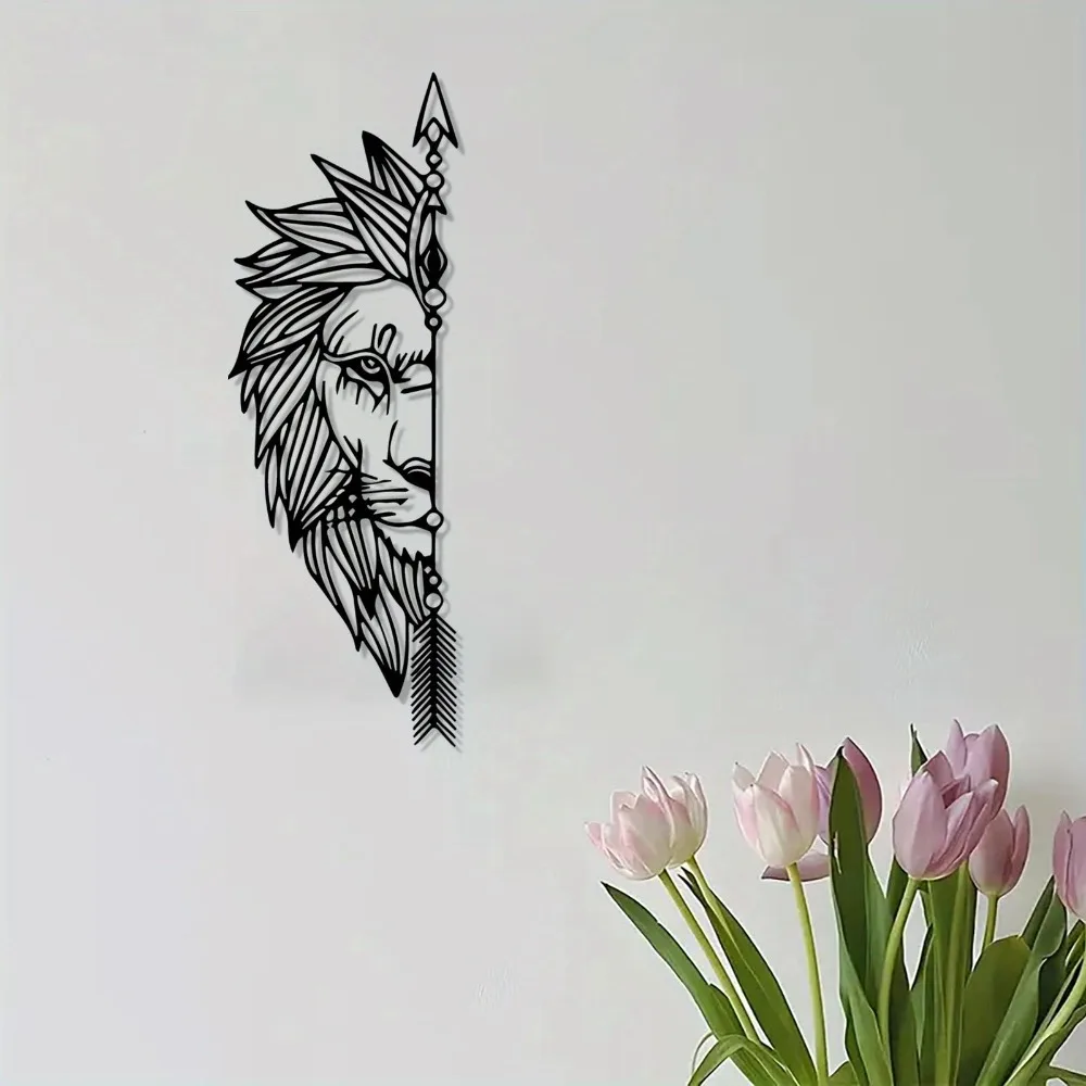 CIFbuy Modern Farmhouse Lion Couple Aluminum Wall Art 12x16 Inch Waterproof Durable Metal Decor for Living Room Bedroom Home