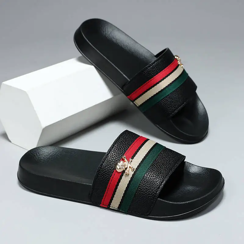 Slippers Men Women Slipper High Quality Beach Slipper Anti-slip Bedroom Slides Light Luxury Slides Flip flops Plus Size 36-48 image 2