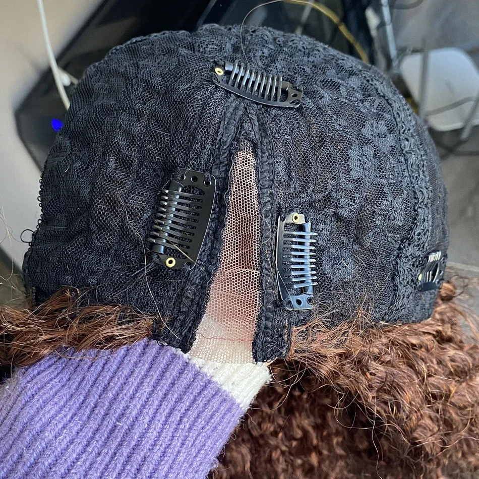 أومبير 99J بورجوندي الخامس جزء الباروكات الأحمر موجة عميقة غير المجهزة شعر بشري لعذراء شعر مستعار فضفاض مجعد U جزء كامل نهاية 250 الكثافة للنساء