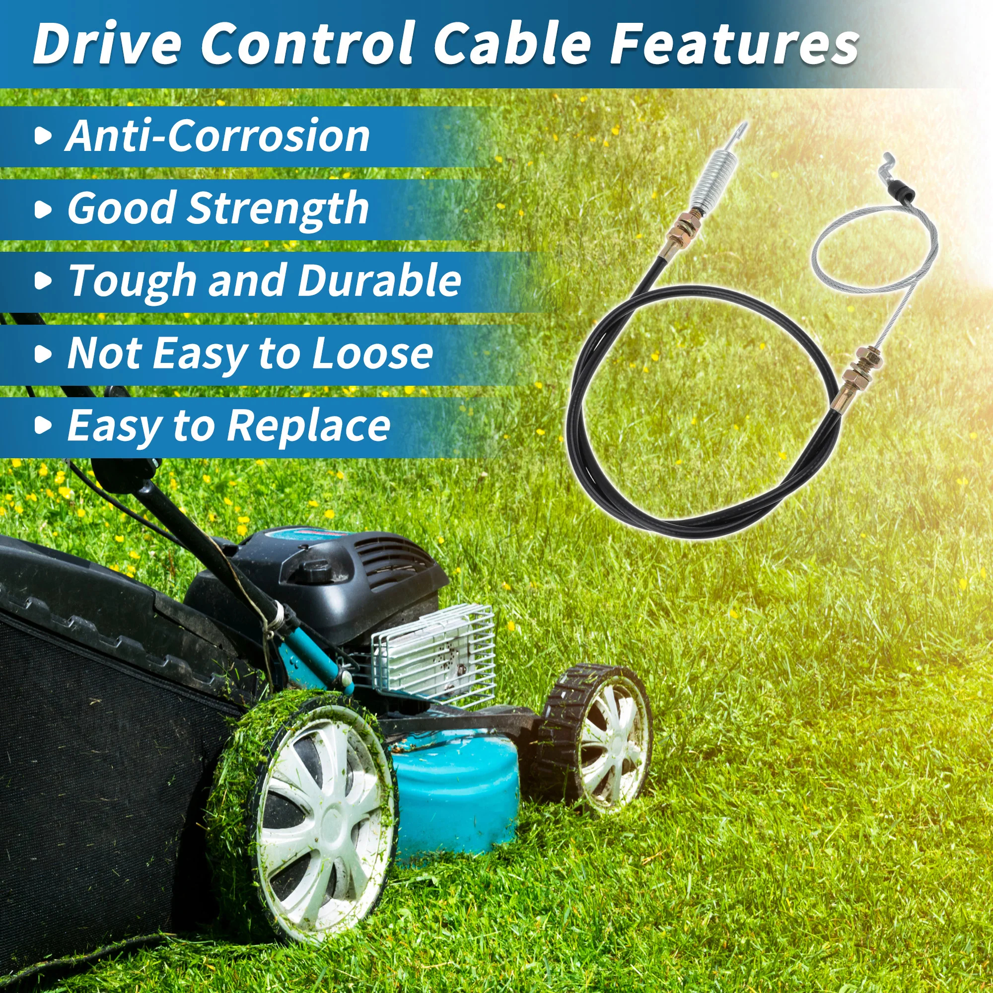 Motoforti No.94604343 Cable de control de accionamiento para CUB CADET CC760ES para cortacésped artesanal