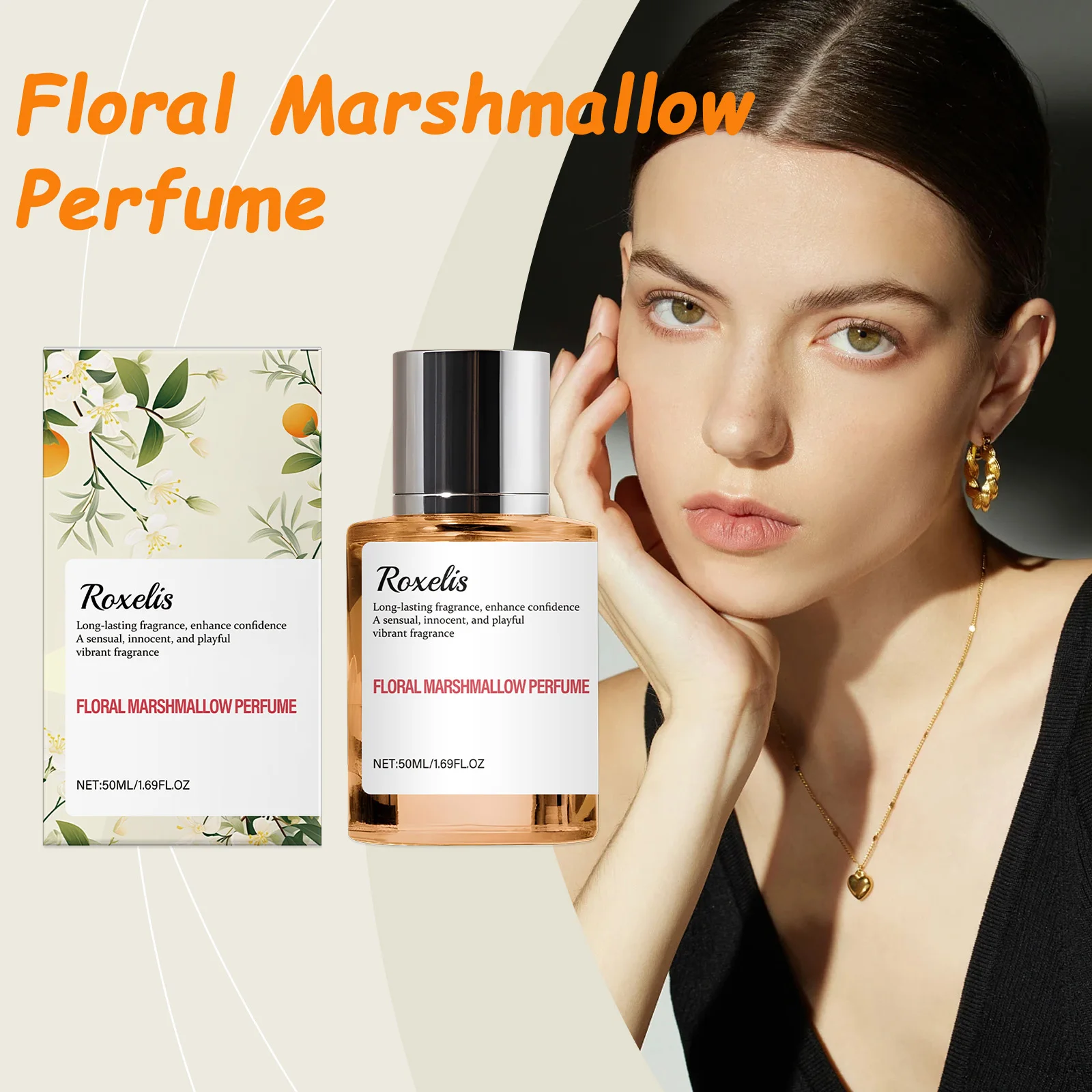 

Floral Marshmallow Perfume Vigorous Orange Blossom Elegant Eau de Toilette Multi-Layered Floral Fruity Scent Lasting Fragrance