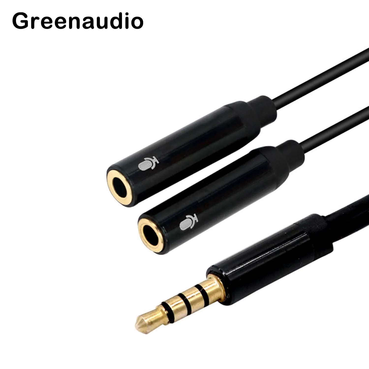 GAZ-CB42 3.5mm audio stereo double Microphone audio splitter cable Male To 2 Female Aux Cable Y Adapter Cable