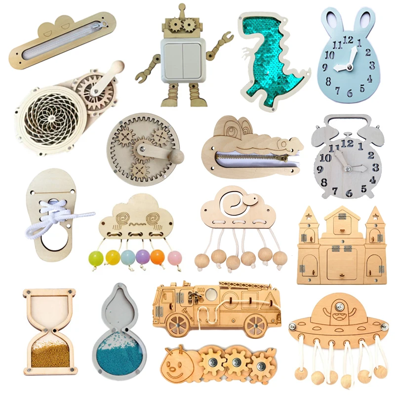 Детские деревянные игрушки Монтессори, доска для занятий, часы для занятий, обувь, песочные часы, облако, крокодил, самолет, соответствующая доска, развивающие игрушки
