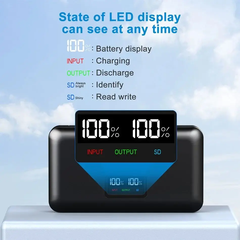 LP-E17 battery and LCD USB charger for Canon EOS R50 RP R10 R8,Rebel T8i, T7i, T6i, T6s, SL2, SL3, EOS M3, M5, M6, EOS 200D