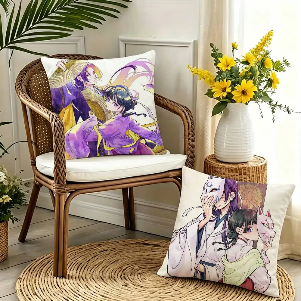 

Jinshi & Maomao Pillow Case for Sofa Living Room Home office Decor Protective Cover