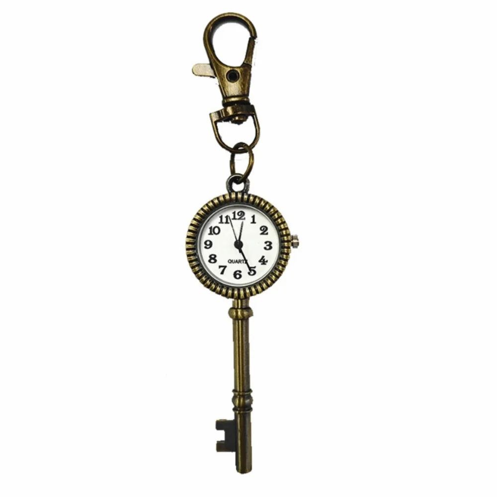 

Fashion Alloy Quartz Pocket Watch Antique Copper Retro Keychain Watch Hanging Watch Gift