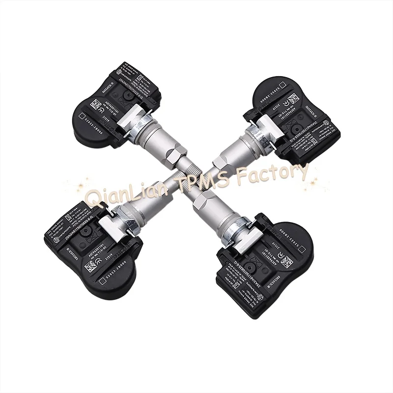 4pcs 52933-2B000 Car Tire Sensors System For Hyundai Santa Fe 2009 2010 2011 2012 Tire Pressure Monitoring System 433MHz