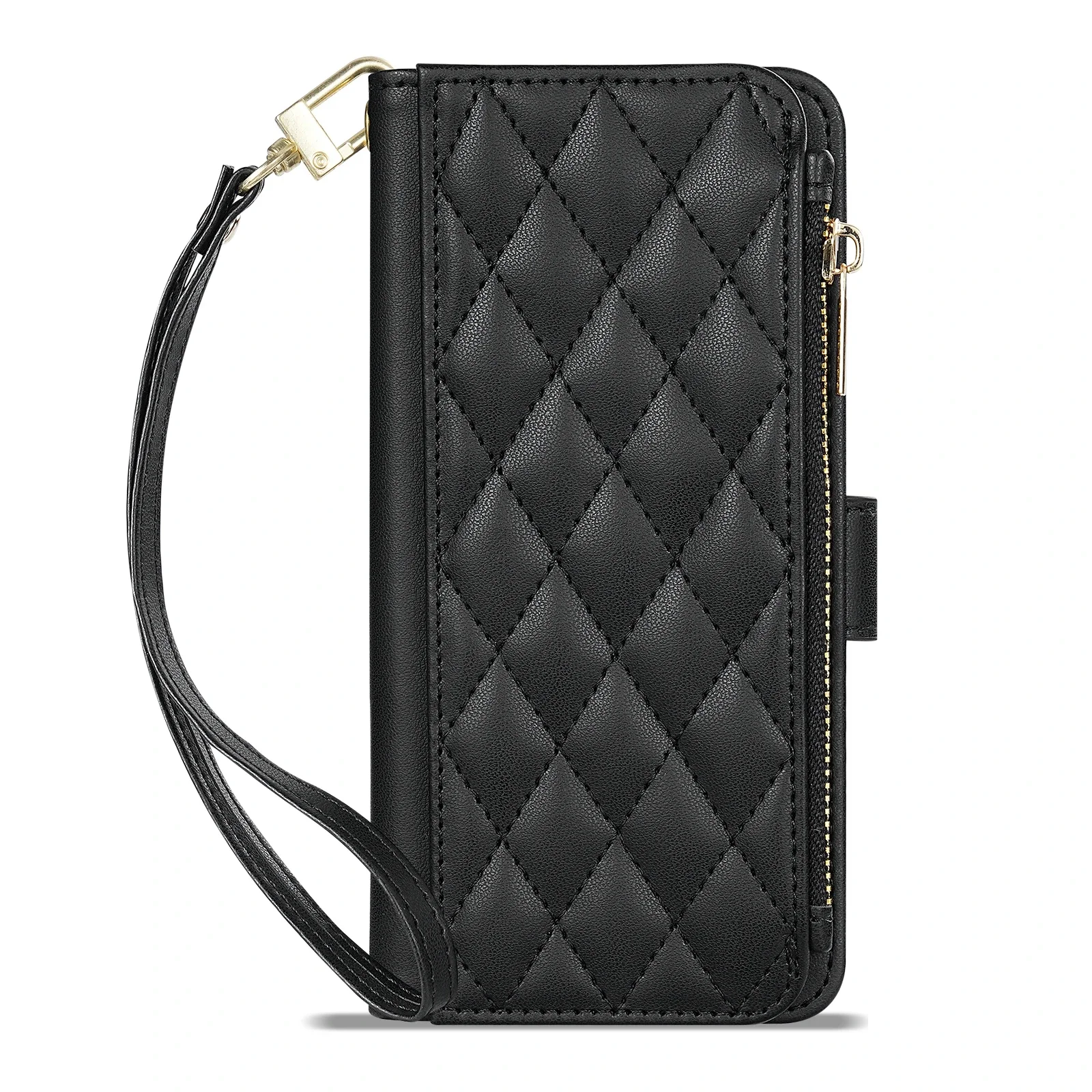 Brieftaschen-Lederhülle mit Reißverschluss, Kartenfächern, Ständer und Magnetverschluss für Samsung Galaxy S26 Ultra S25 Plus S24 FE S23 S22 – Detail 21