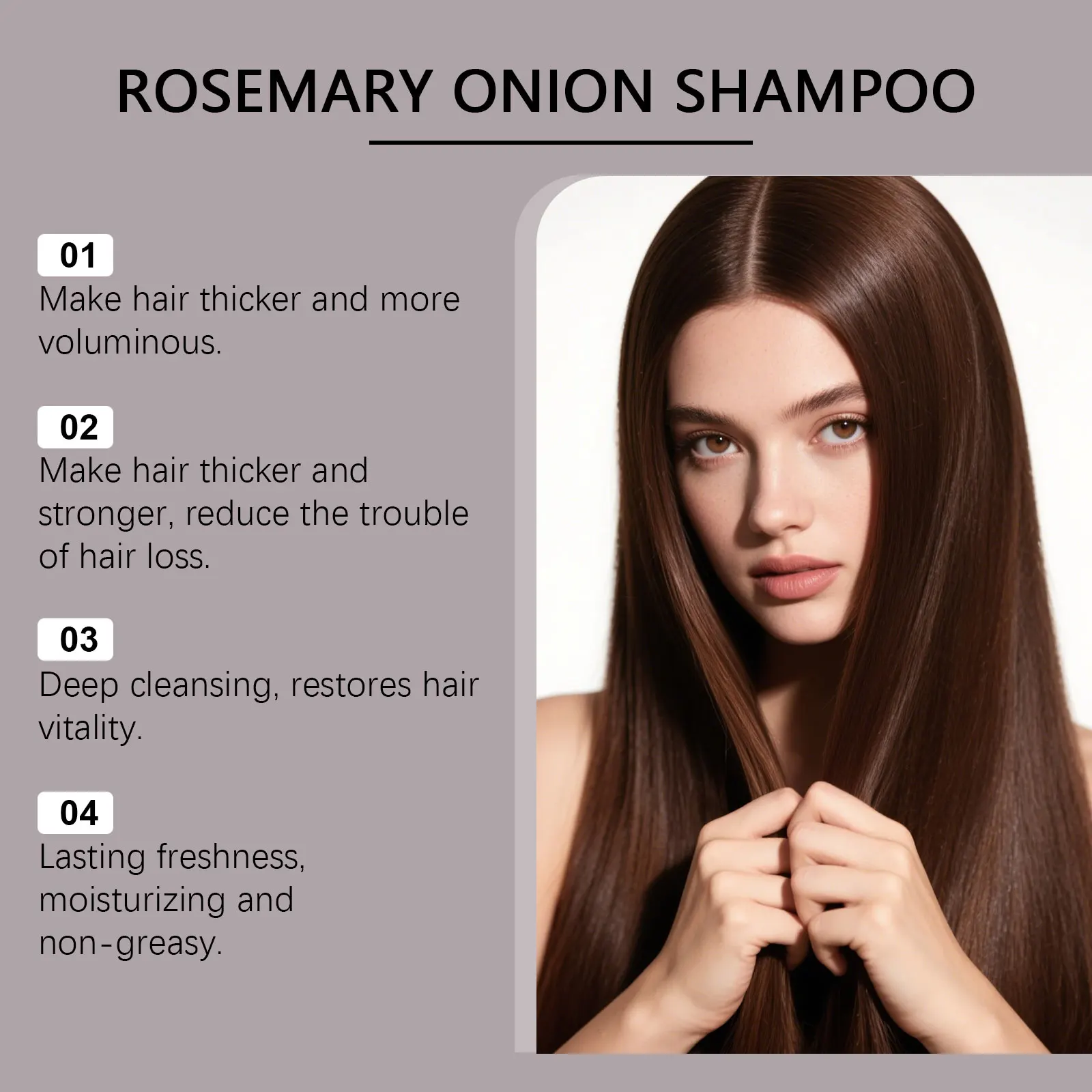 3-in-1 Rode Uien Haarshampoo Kalmerende Hoofdhuid Intense Repair Batana Voedende Shampoo met Rozemarijnextract voor alle haartypes