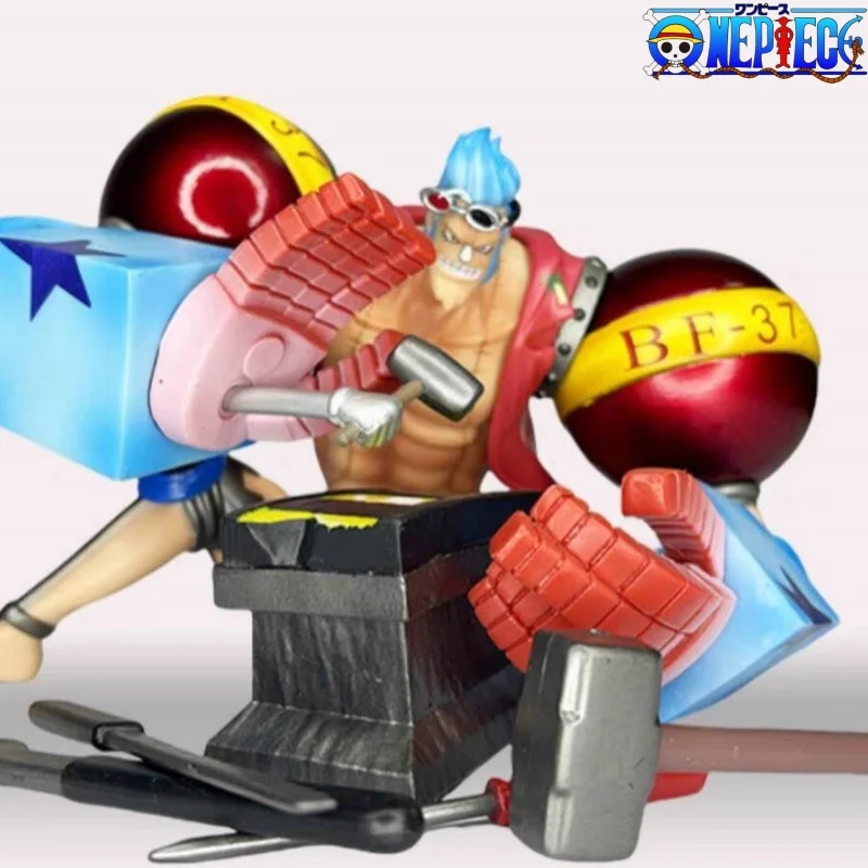 One Piece Anime Figurine Franky Figure Straw Hats Action Figura 14cm Diy Statue Collection Decoration Modelbirthday Gifts