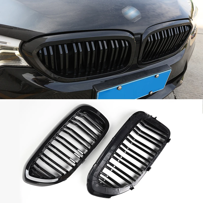 

Front Bumper Grill For BMW 5 Series M5 G30 G31 520i 530i 540i 2017-2020 ABS Front Double Kidney Gloss Black Front Kidney Grille
