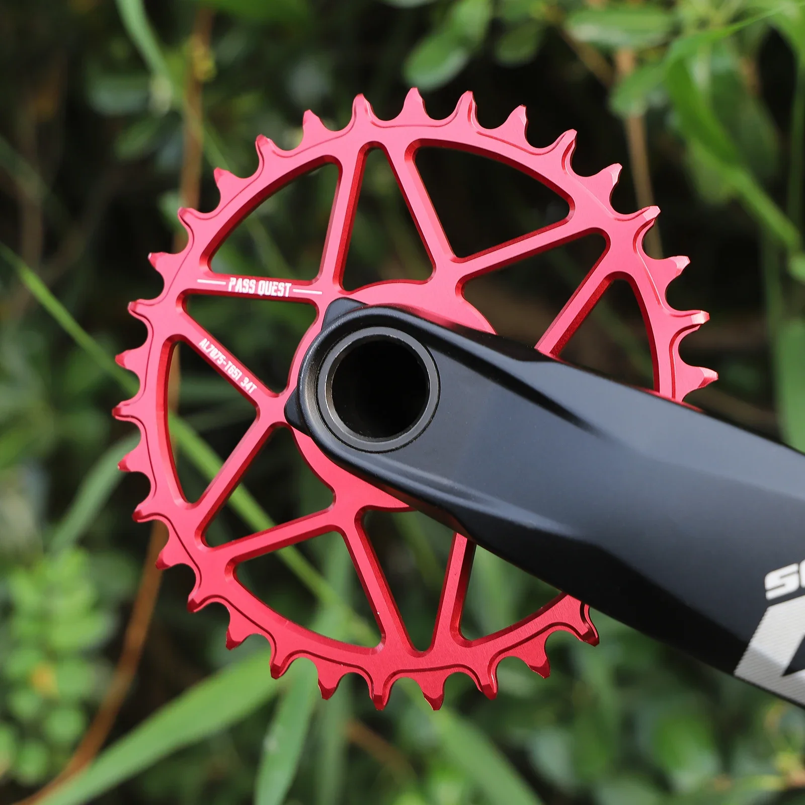 PASS QUEST-MTB Sepeda Crankset Lebar Sempit, Hitam, Dudukan Langsung untuk DUB X1 XX1 X01 X0 X9 GX NX SX GXP, Sepeda Kerikil 28-44T, Diskon 0Mm