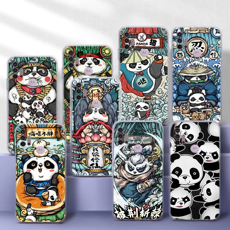 Panda Chinese style Soft Case for Infinix Hot 20 20I 10i 10 11 11S NFC 9 Play Note 7 8 8I Zero X NEO