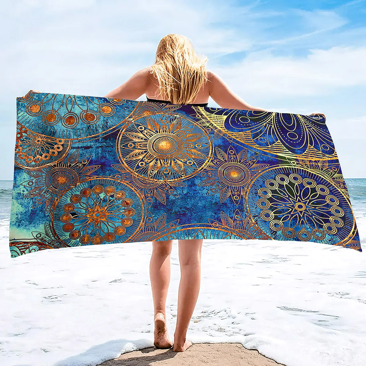 

Microfiber Beach Towels Oversized, Sand Free Paisley Flower Beach Towel for Adults Kids Men Women Absorbent Quick Dry Pool Towel